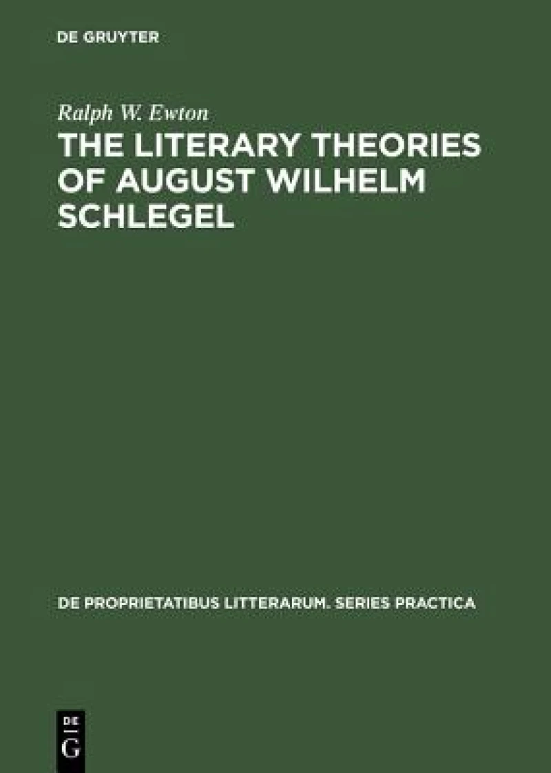 literary Theories of August Wilhelm Schlegel