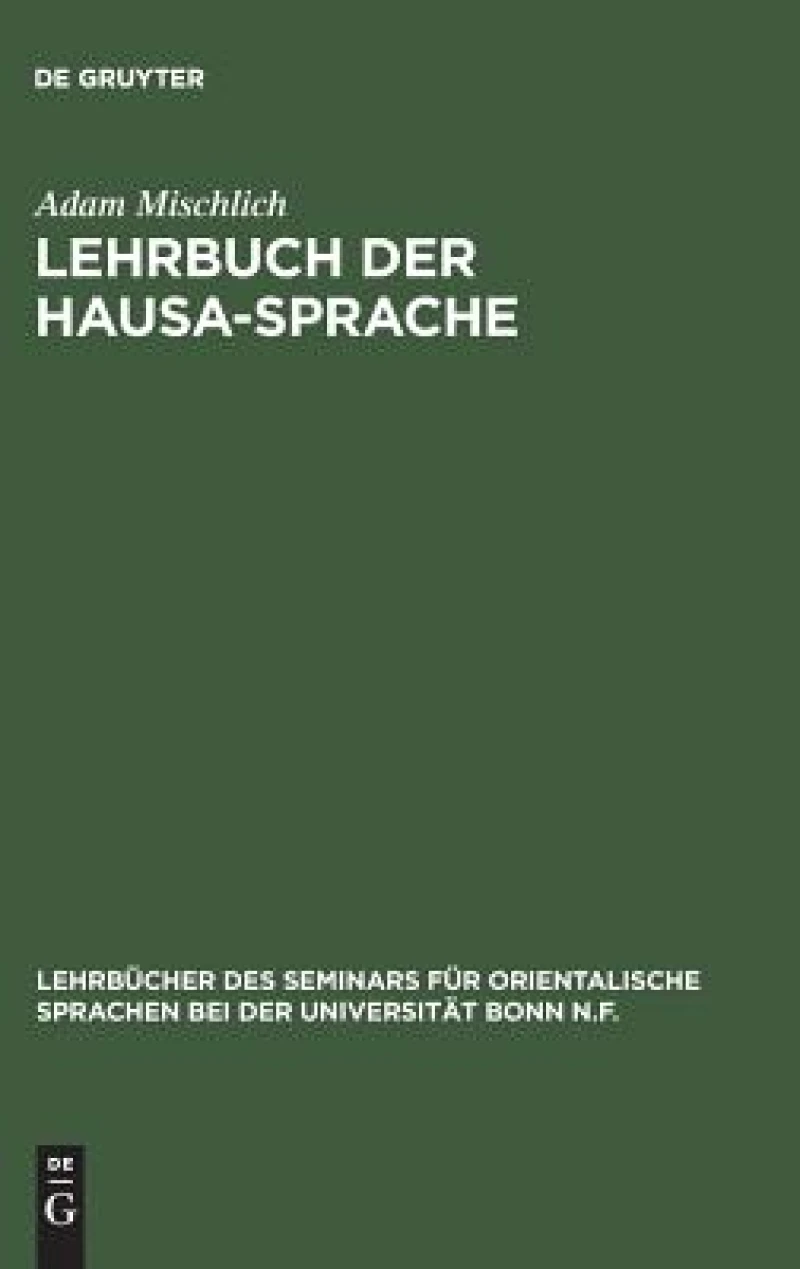 Lehrbuch Der Hausa-sprache