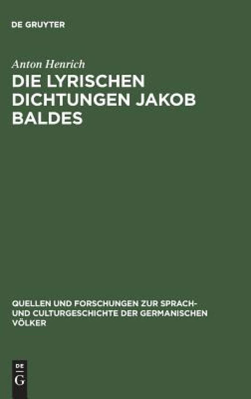 lyrischen Dichtungen Jakob Baldes