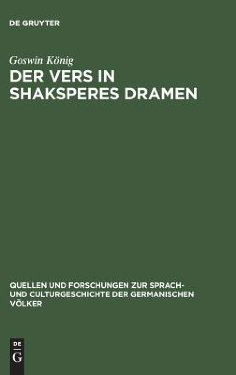 Vers in Shaksperes Dramen
