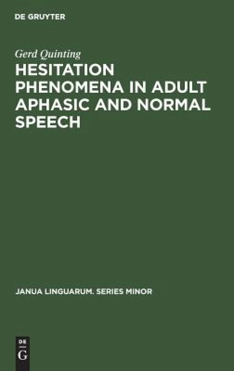 Hesitation Phenomena in Adult Aphasic and Normal Speech