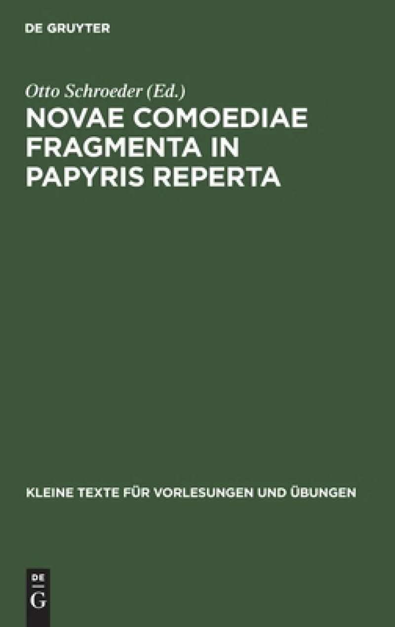 Novae comoediae fragmenta in papyris reperta