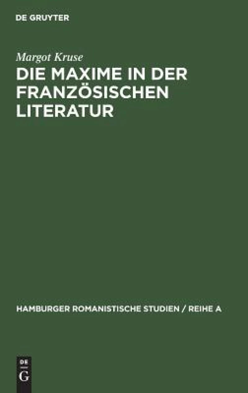 Maxime in der französischen Literatur