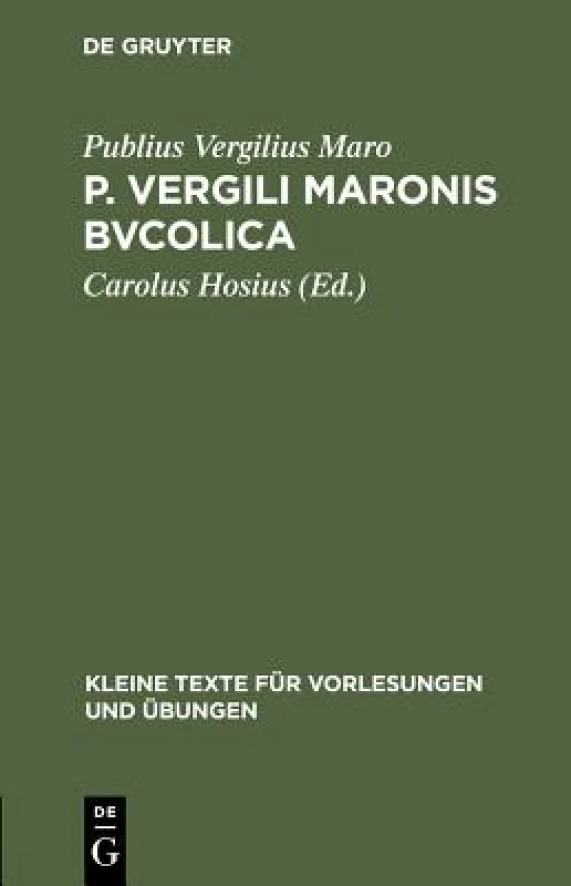P. Vergili Maronis Bvcolica