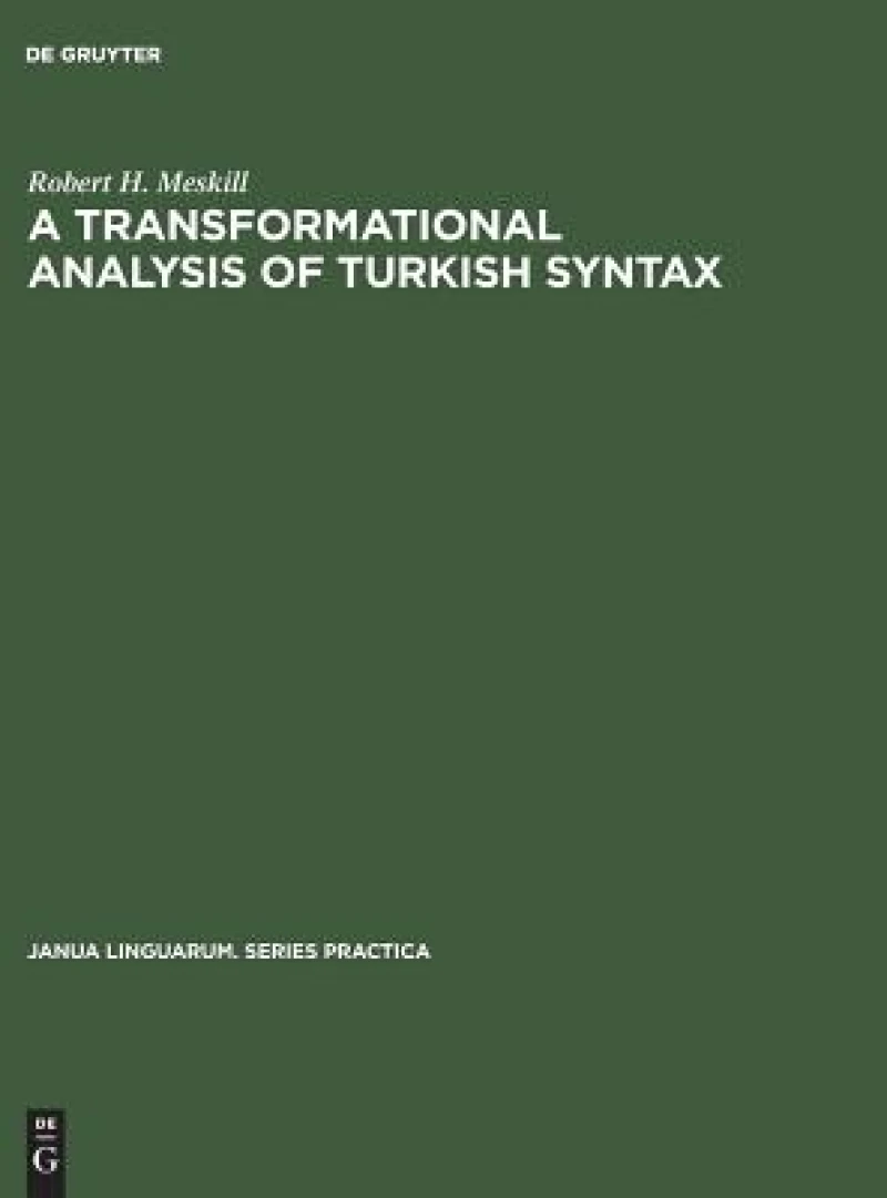 transformational analysis of Turkish syntax