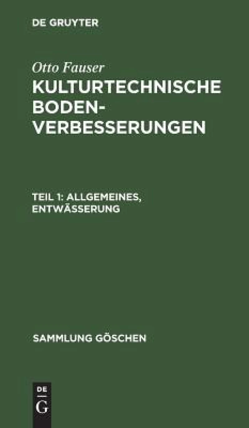 Allgemeines, Entwässerung