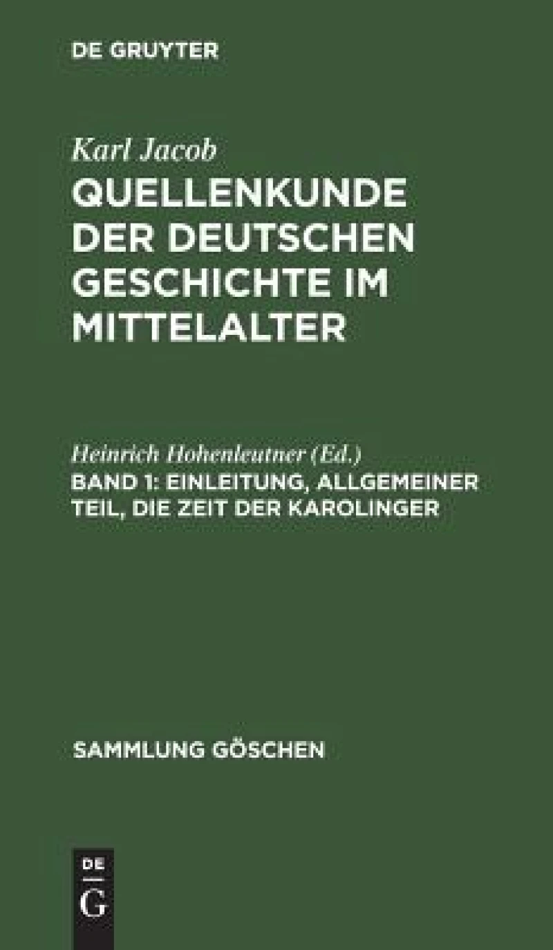 Einleitung, allgemeiner Teil, die Zeit der Karolinger