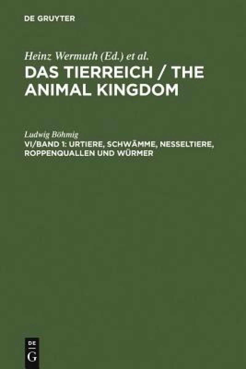 Urtiere, Schwämme, Nesseltiere, Roppenquallen und Würmer