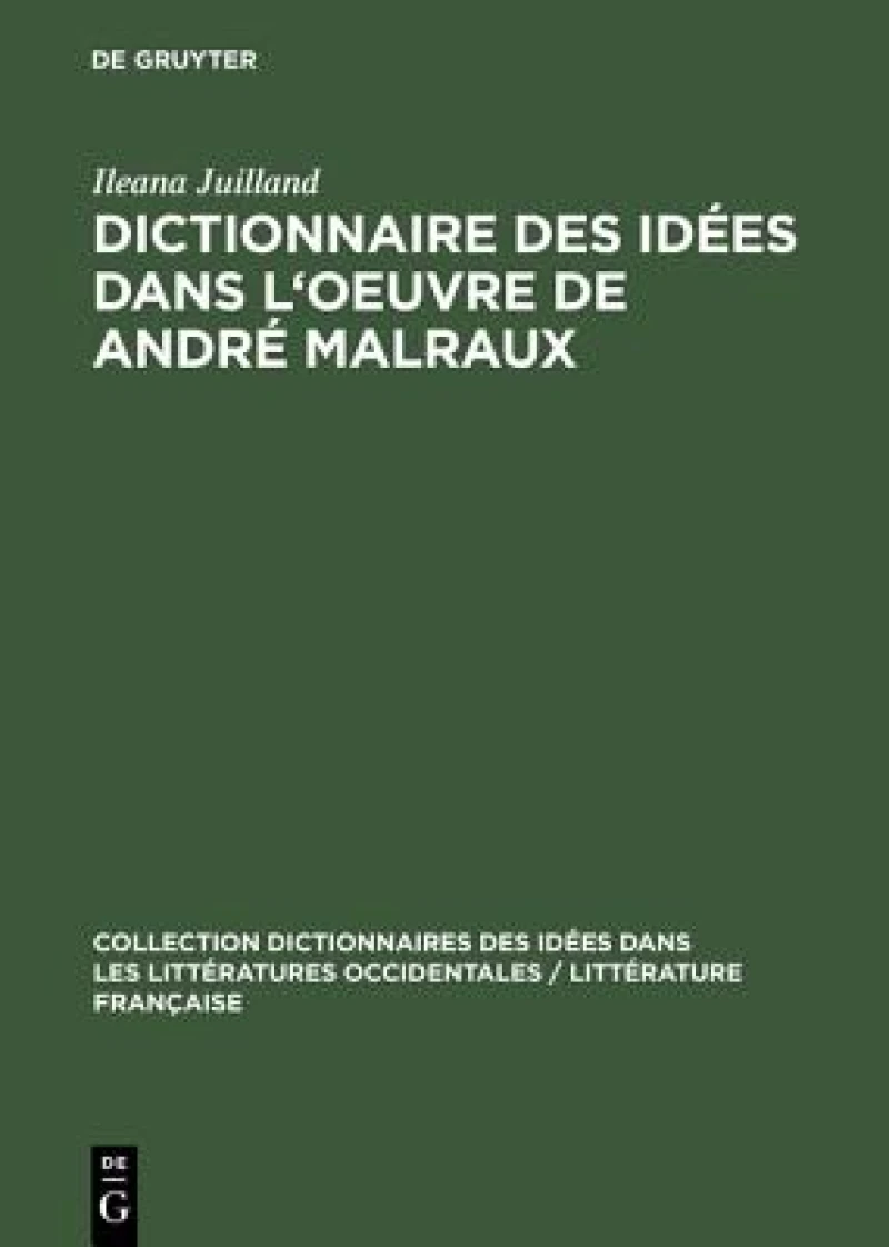 Dictionnaire Des Idées Dans L''oeuvre De André Malraux