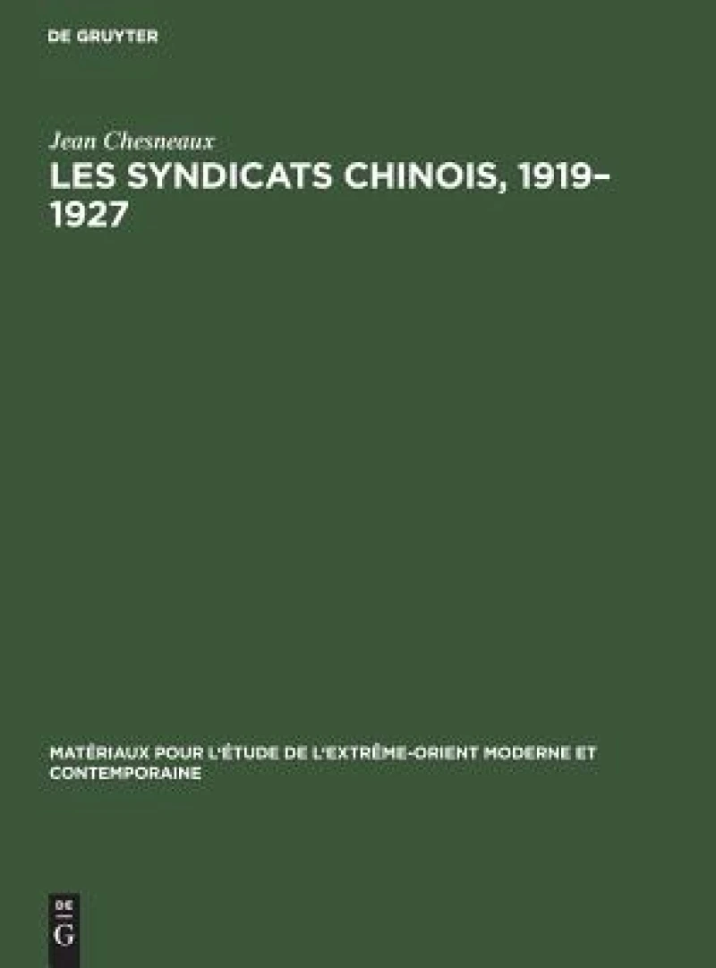 Les syndicats chinois, 1919–1927