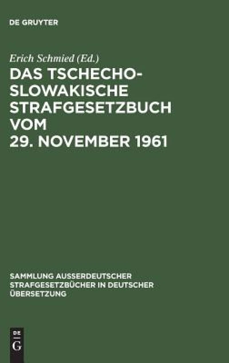 Tschechoslowakische Strafgesetzbuch vom 29. November 1961