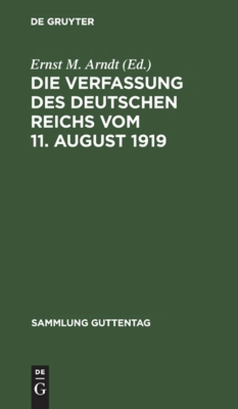 Verfassung des Deutschen Reichs vom 11. August 1919