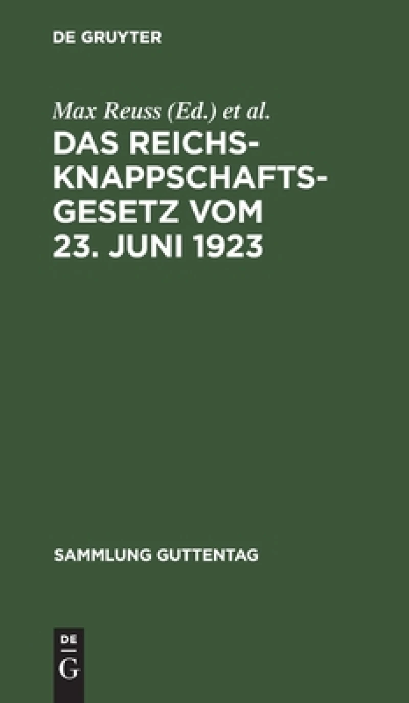 Reichsknappschaftsgesetz vom 23. Juni 1923