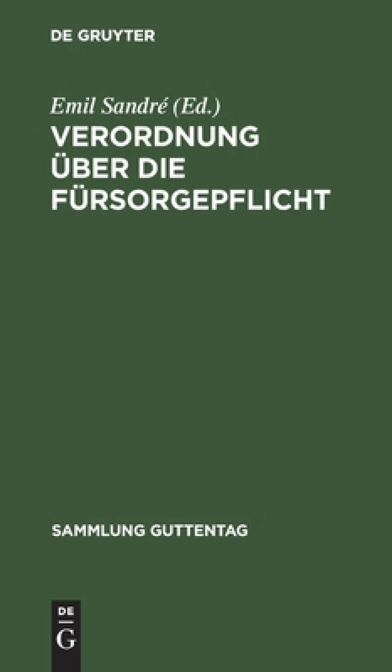 Verordnung über die Fürsorgepflicht