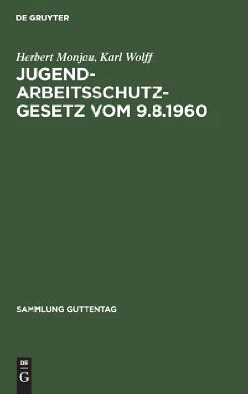 Jugendarbeitsschutzgesetz vom 9.8.1960