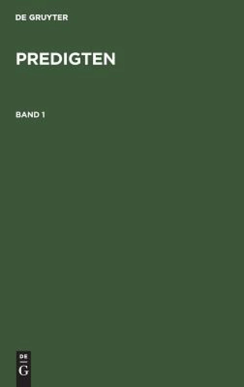 Predigten. Band 1