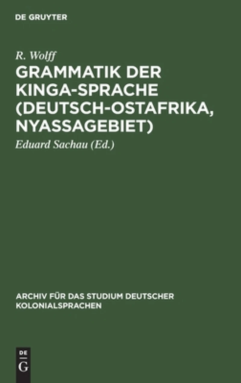 Grammatik der Kinga-Sprache (Deutsch-Ostafrika, Nyassagebiet)