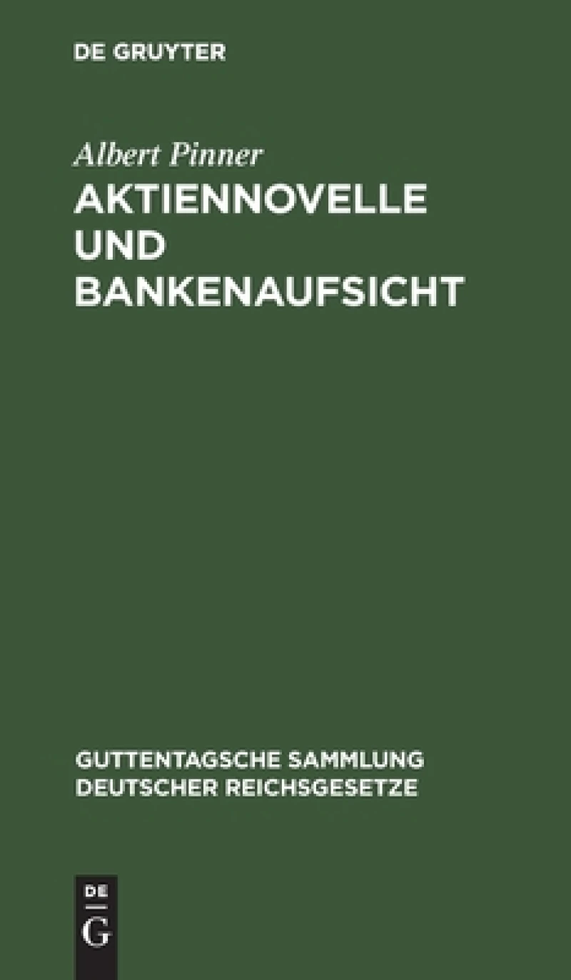 Aktiennovelle und Bankenaufsicht