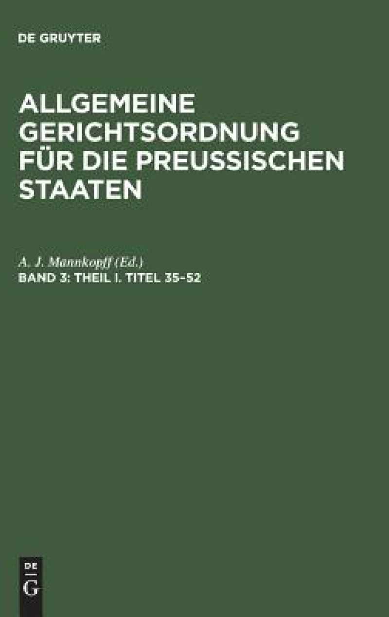Theil I. Titel 35–52