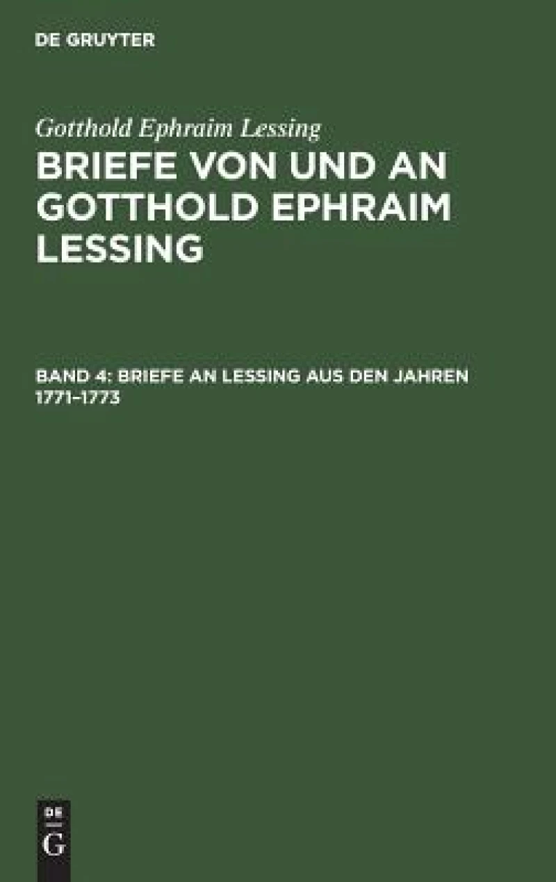 Briefe an Lessing aus den Jahren 1771–1773
