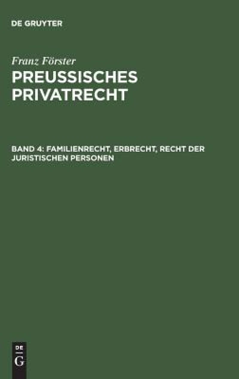 Familienrecht, Erbrecht, Recht der juristischen Personen