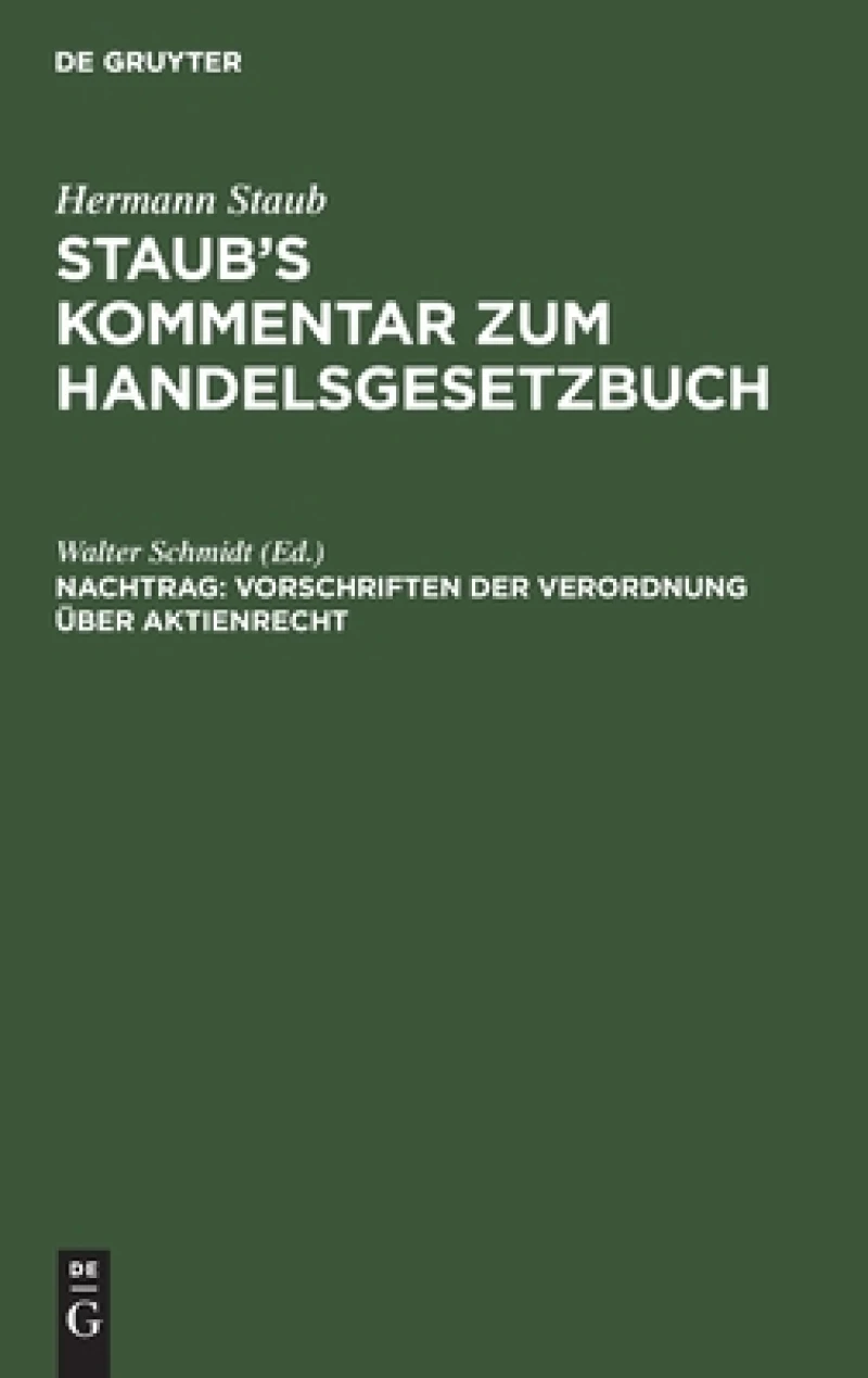 Vorschriften der Verordnung über Aktienrecht