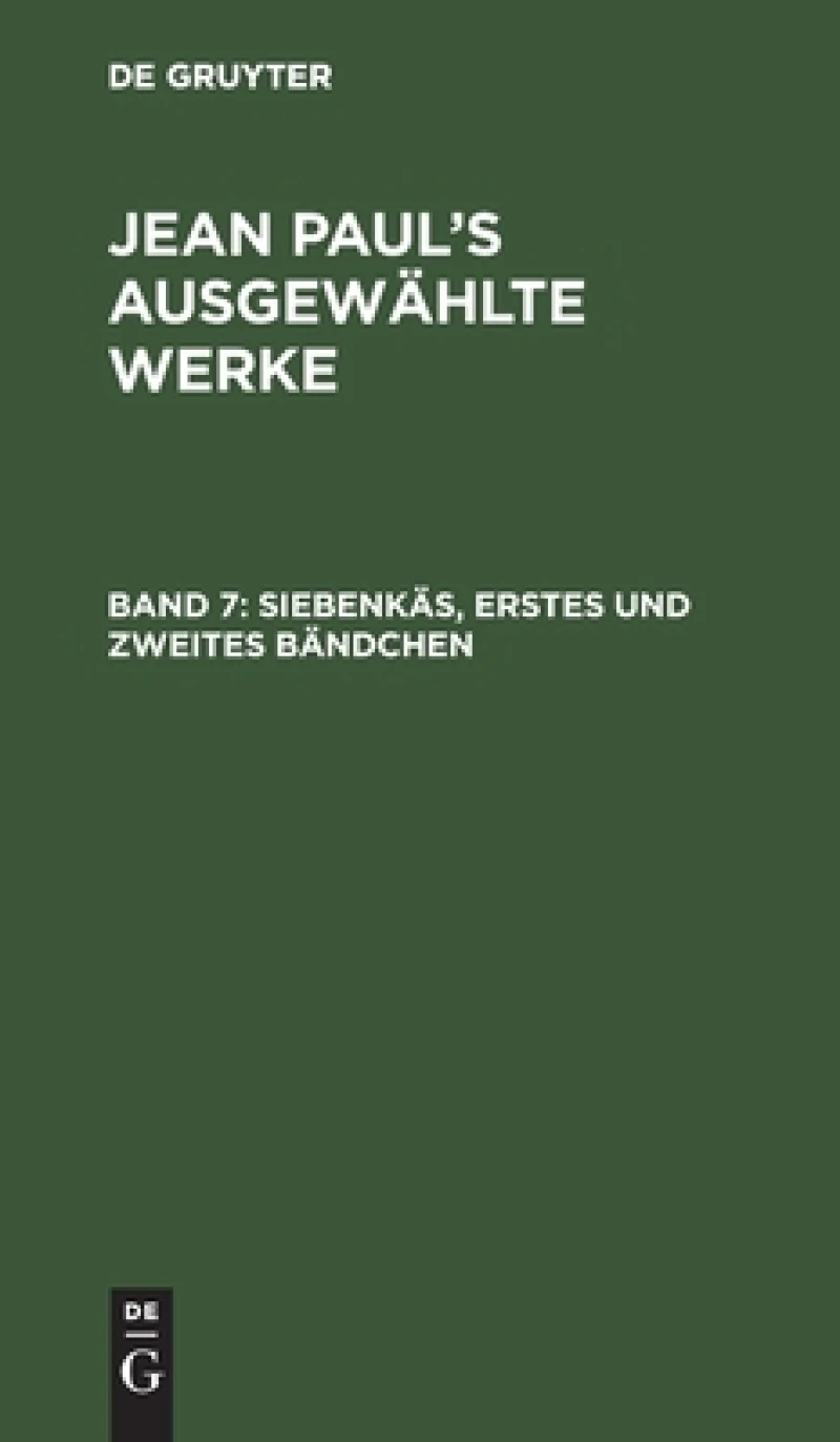 Siebenkäs, erstes und zweites Bändchen