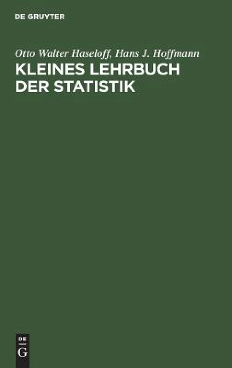 Kleines Lehrbuch Der Statistik