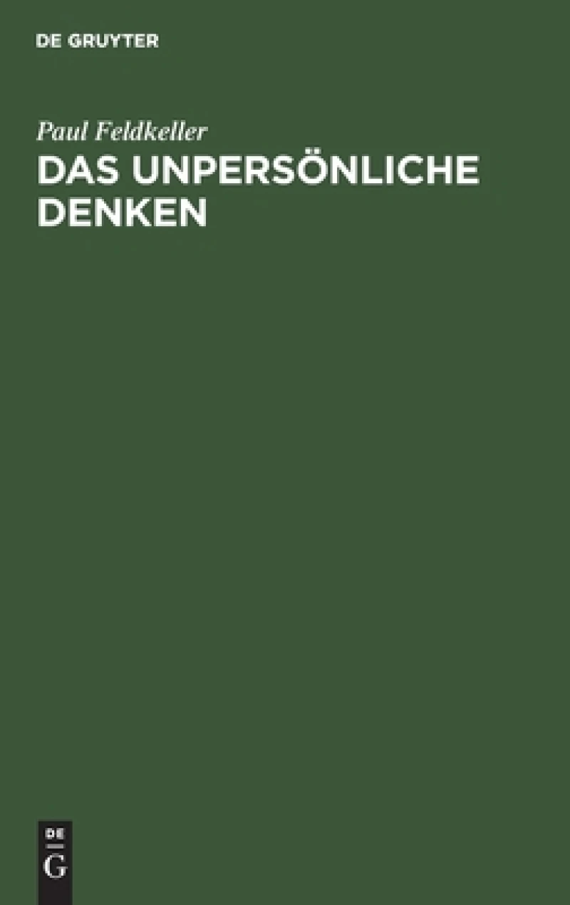 unpersönliche Denken