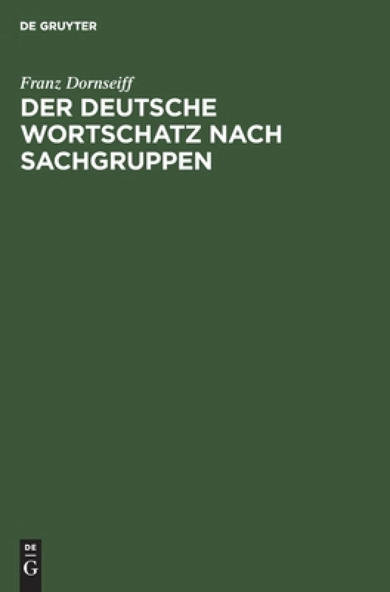 deutsche Wortschatz nach Sachgruppen