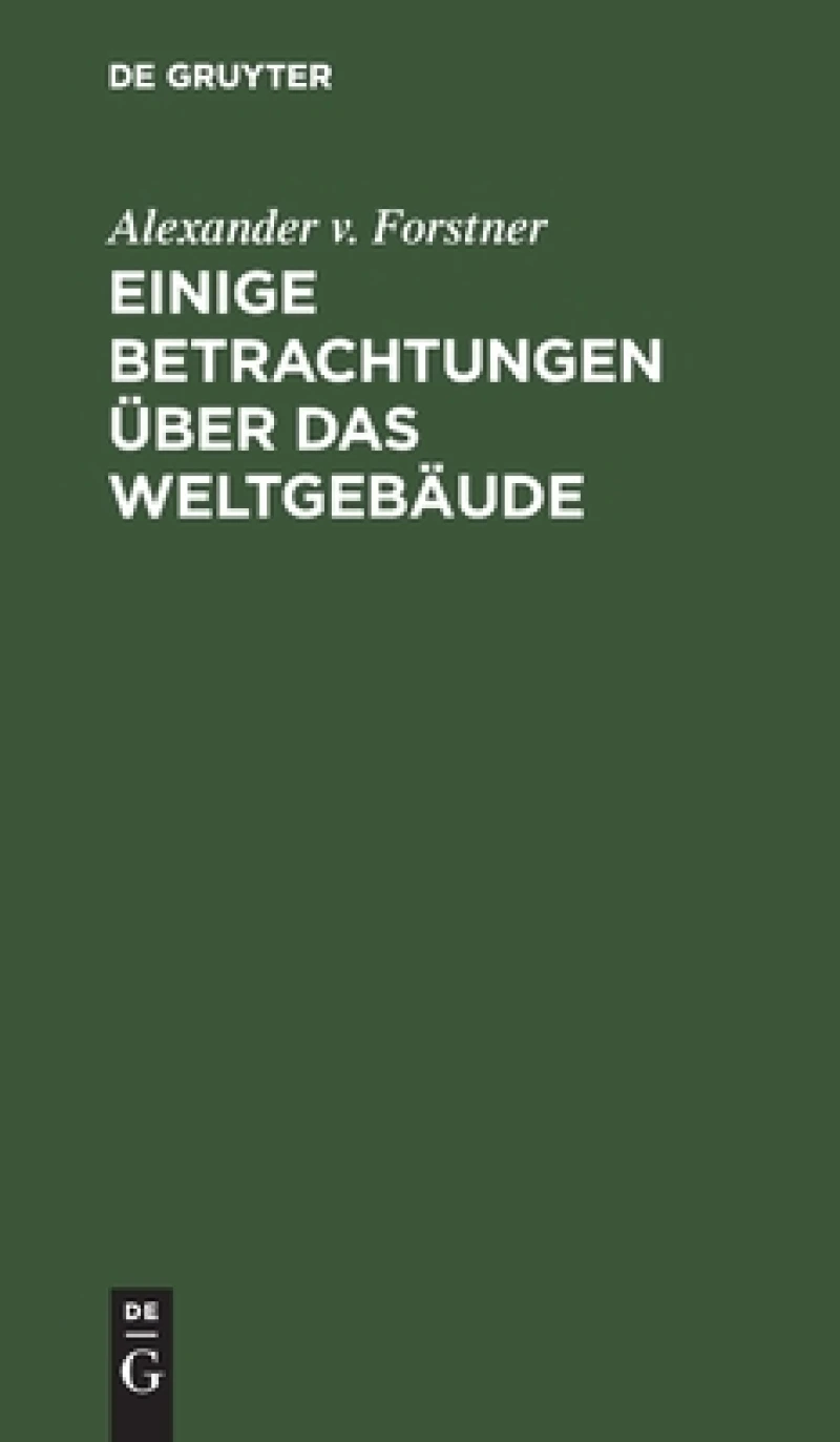 Einige Betrachtungen über das Weltgebäude