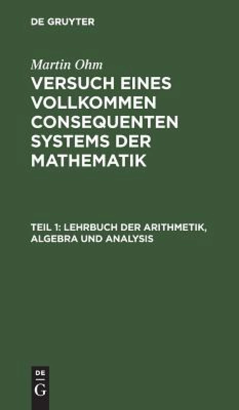 Lehrbuch der Arithmetik, Algebra und Analysis
