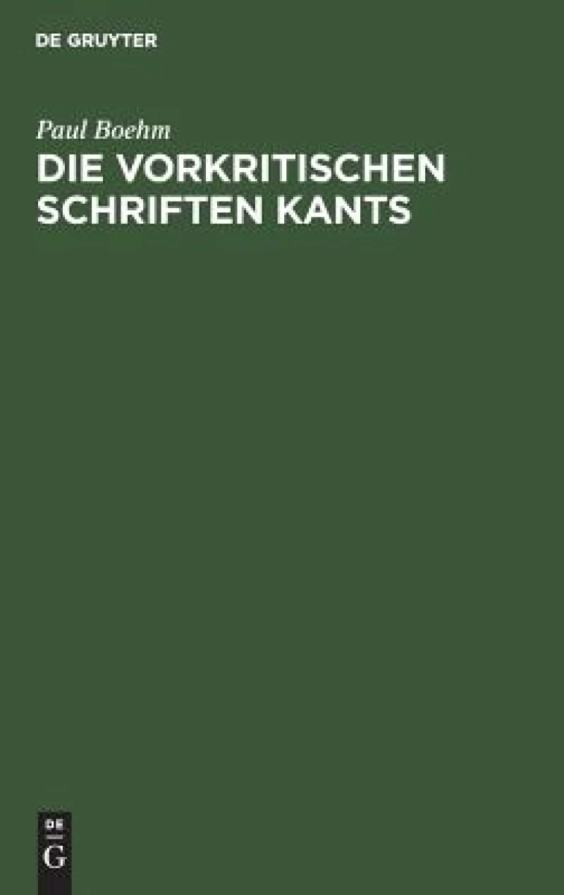 vorkritischen Schriften Kants
