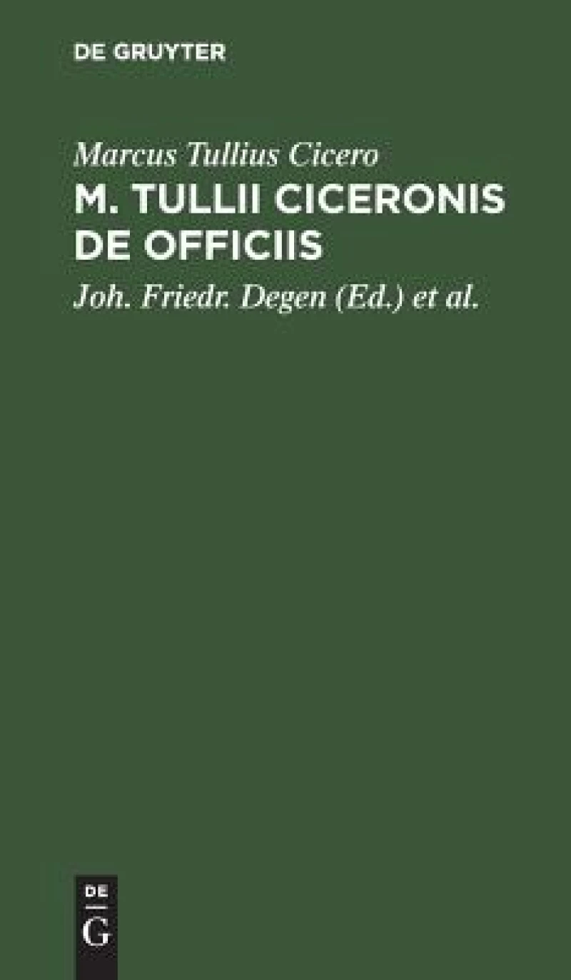 M. Tullii Ciceronis De Officiis