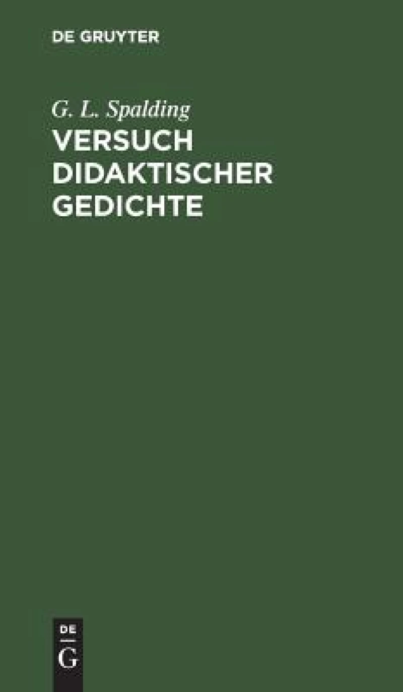 Versuch didaktischer Gedichte