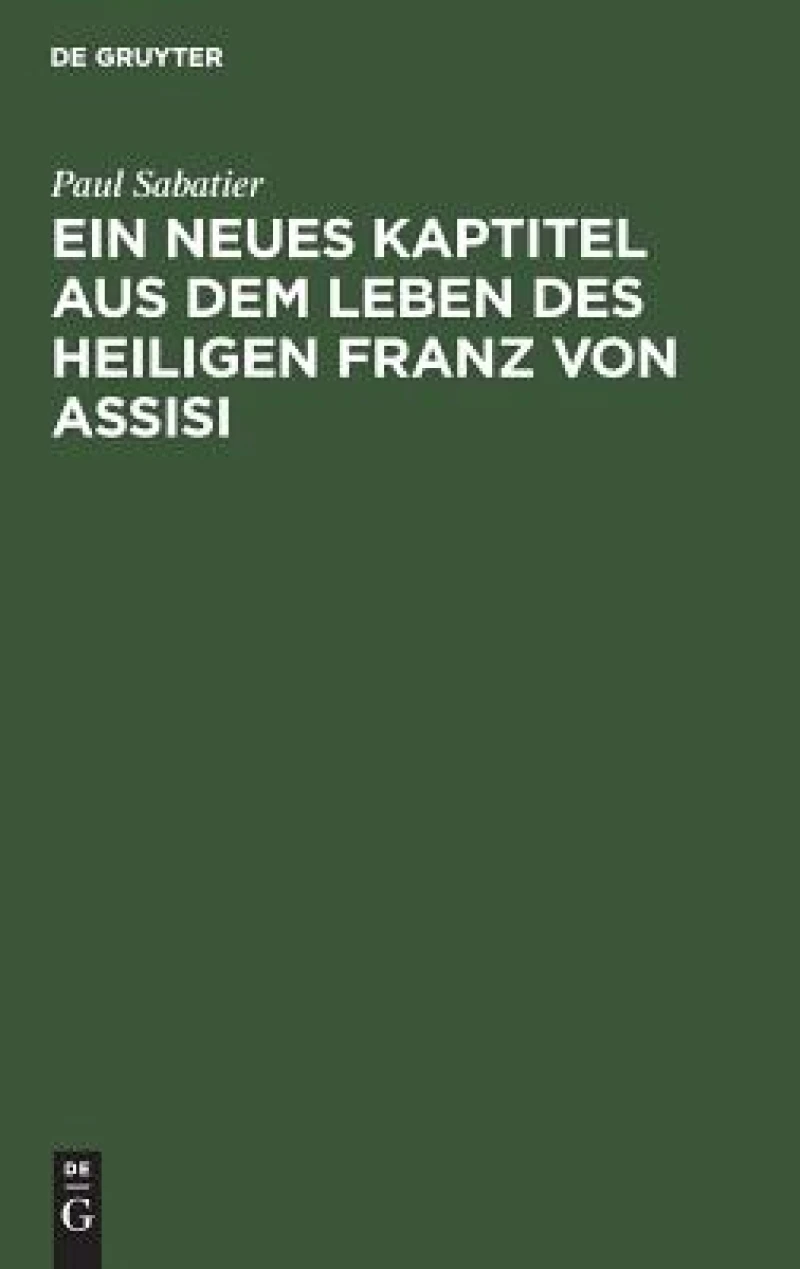 neues Kaptitel aus dem Leben des Heiligen Franz von Assisi