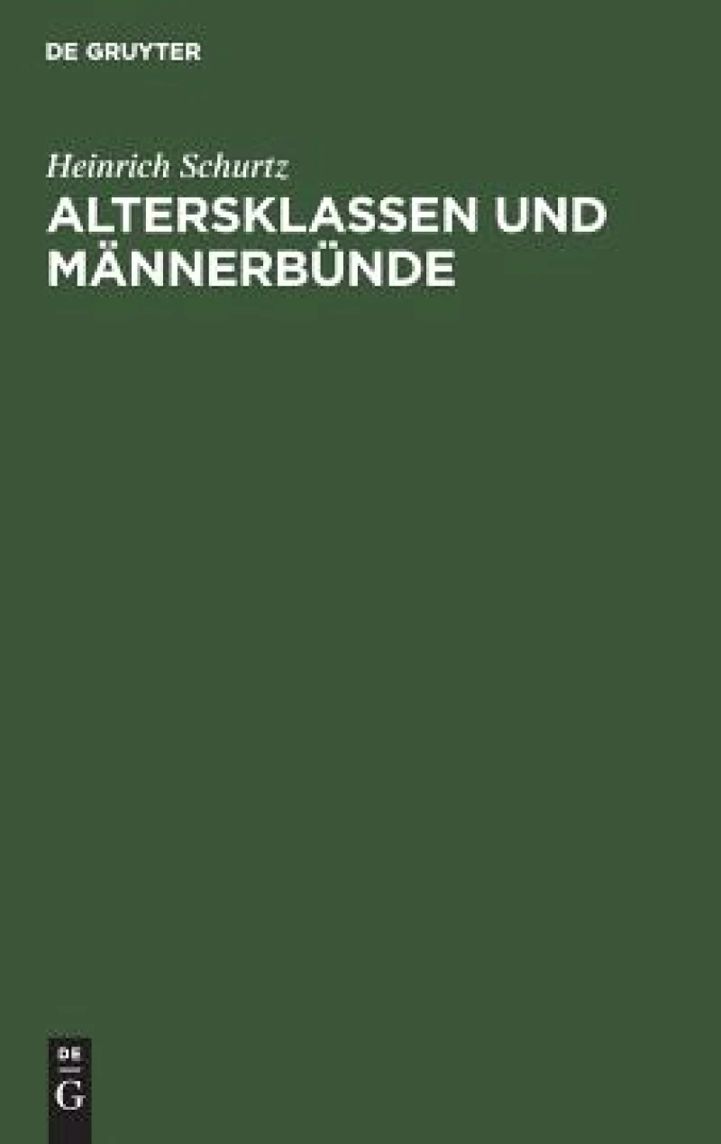 Altersklassen und Männerbünde