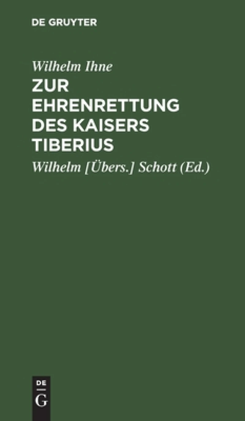 Zur Ehrenrettung Des Kaisers Tiberius