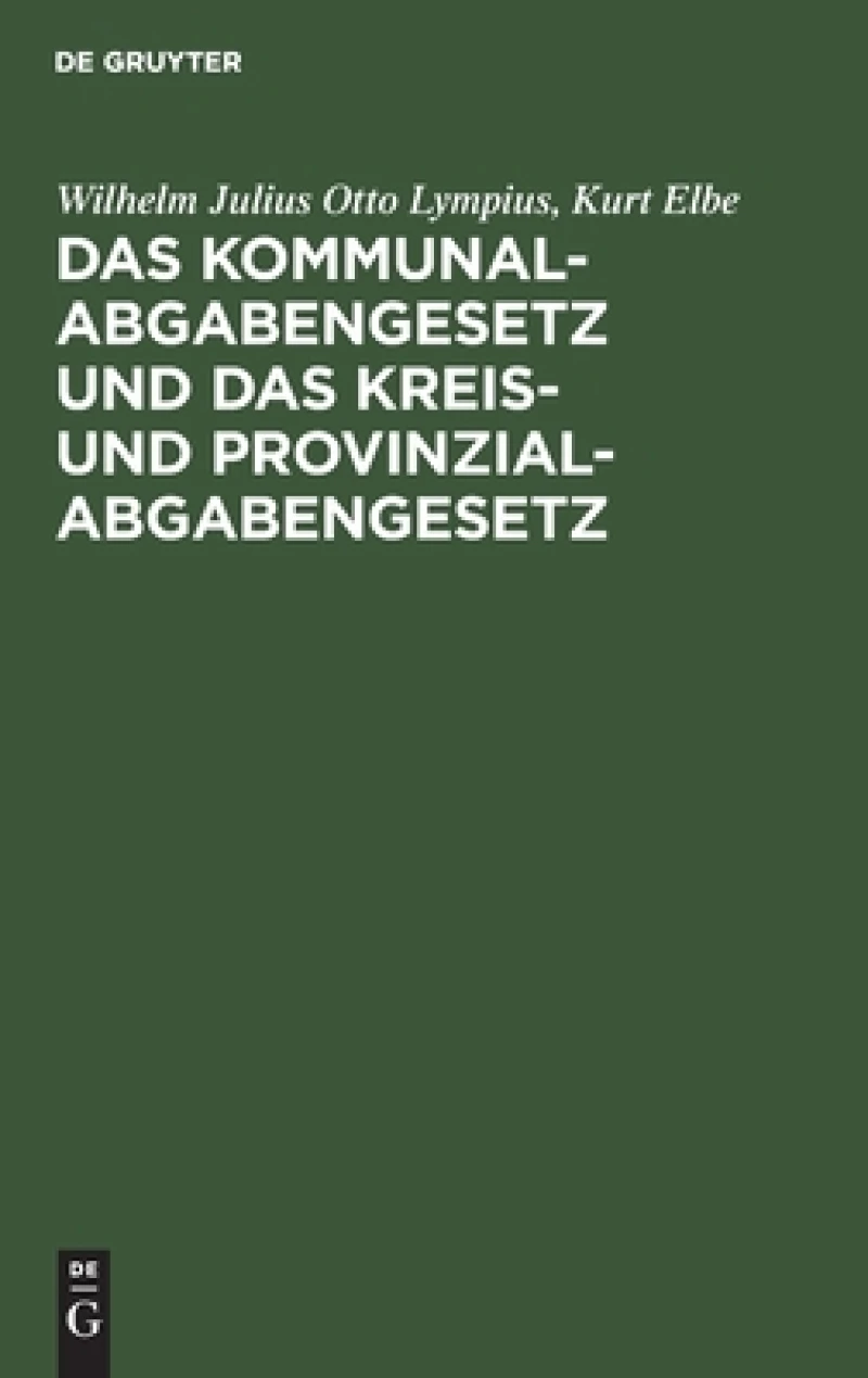 Kommunalabgabengesetz und das Kreis- und Provinzialabgabengesetz