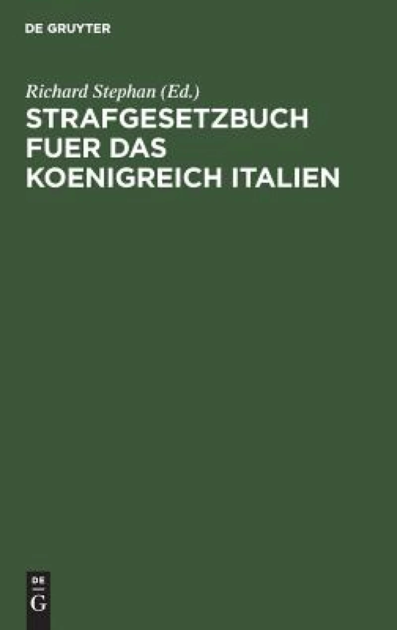 Strafgesetzbuch fuer das Koenigreich Italien