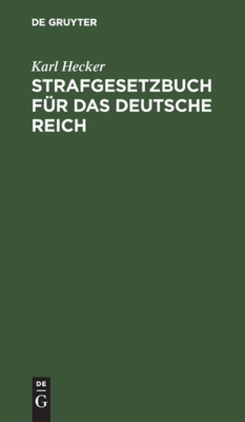 Strafgesetzbuch für das Deutsche Reich