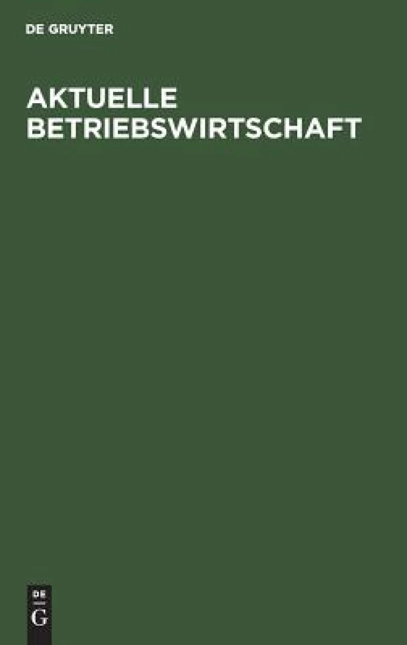 Aktuelle Betriebswirtschaft