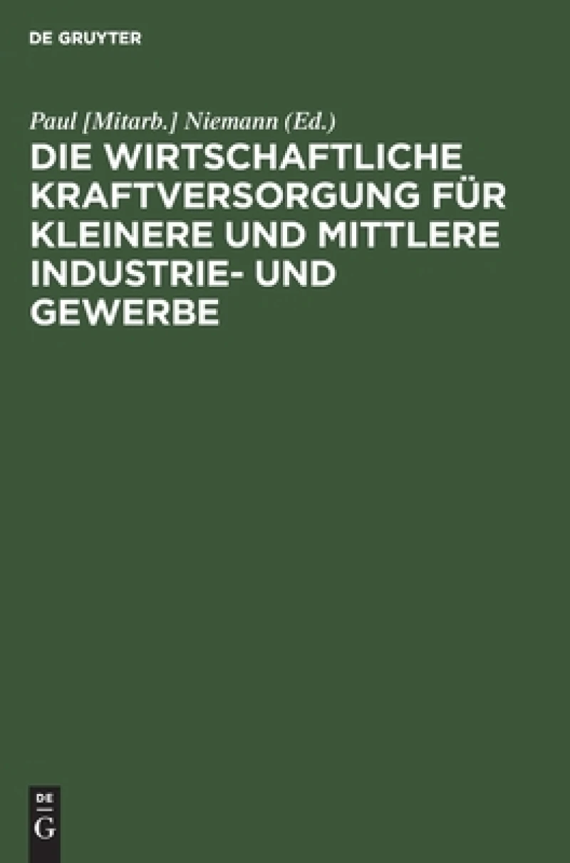 wirtschaftliche Kraftversorgung für kleinere und mittlere Industrie- und Gewerbe