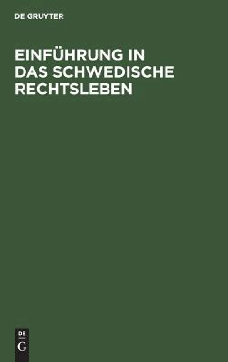 Einführung in das schwedische Rechtsleben