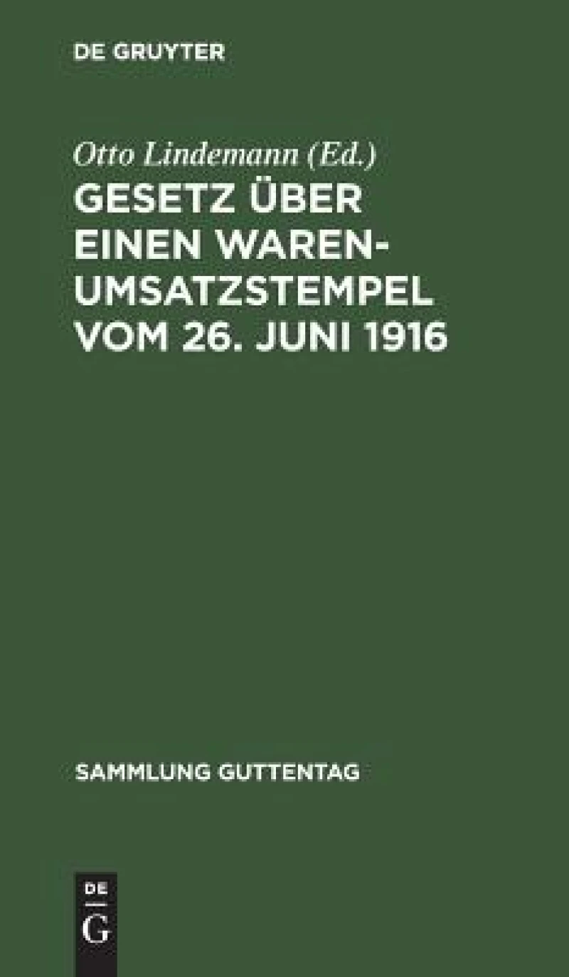 Gesetz über einen Warenumsatzstempel vom 26. Juni 1916