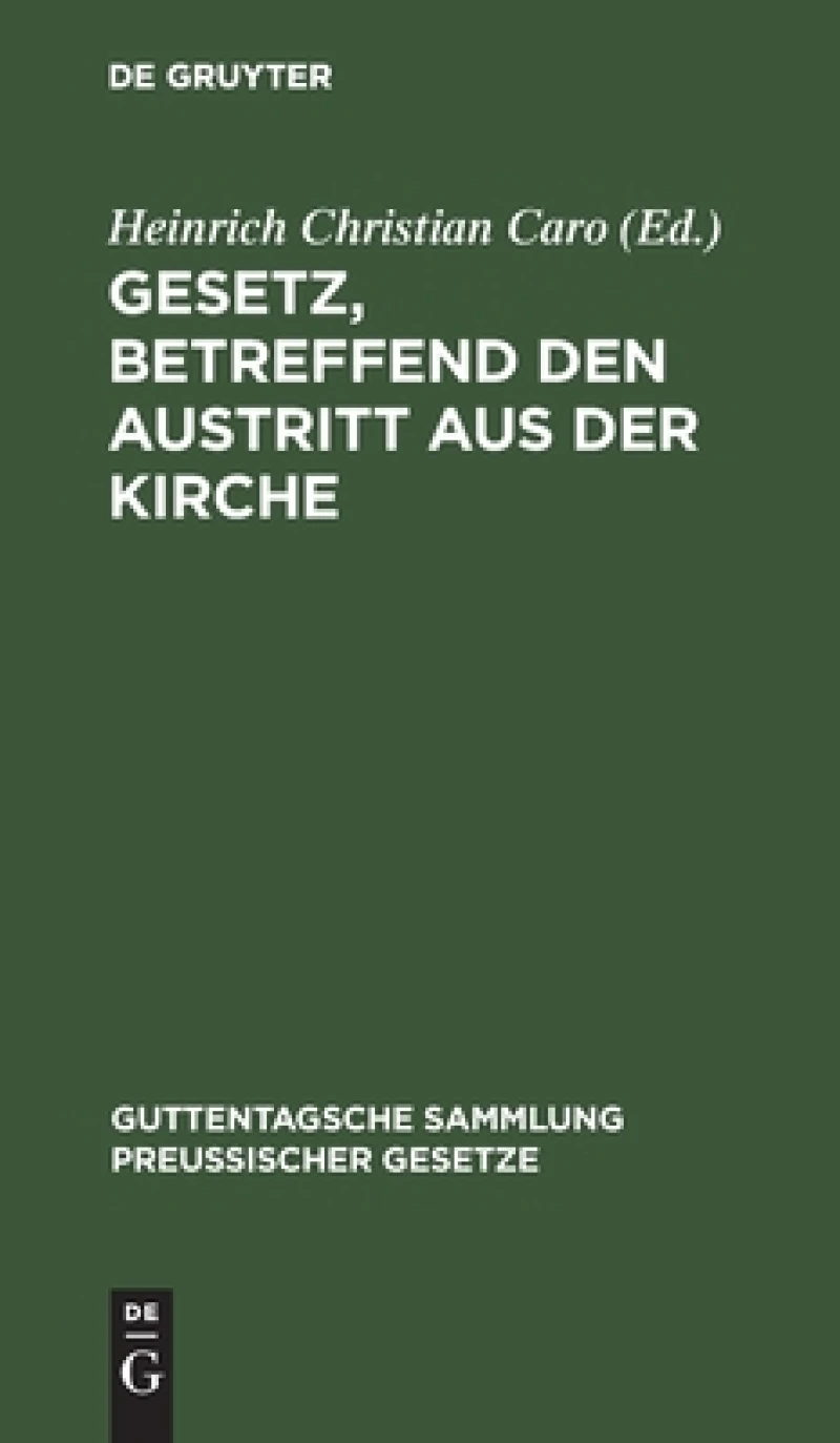 Gesetz, betreffend den Austritt aus der Kirche