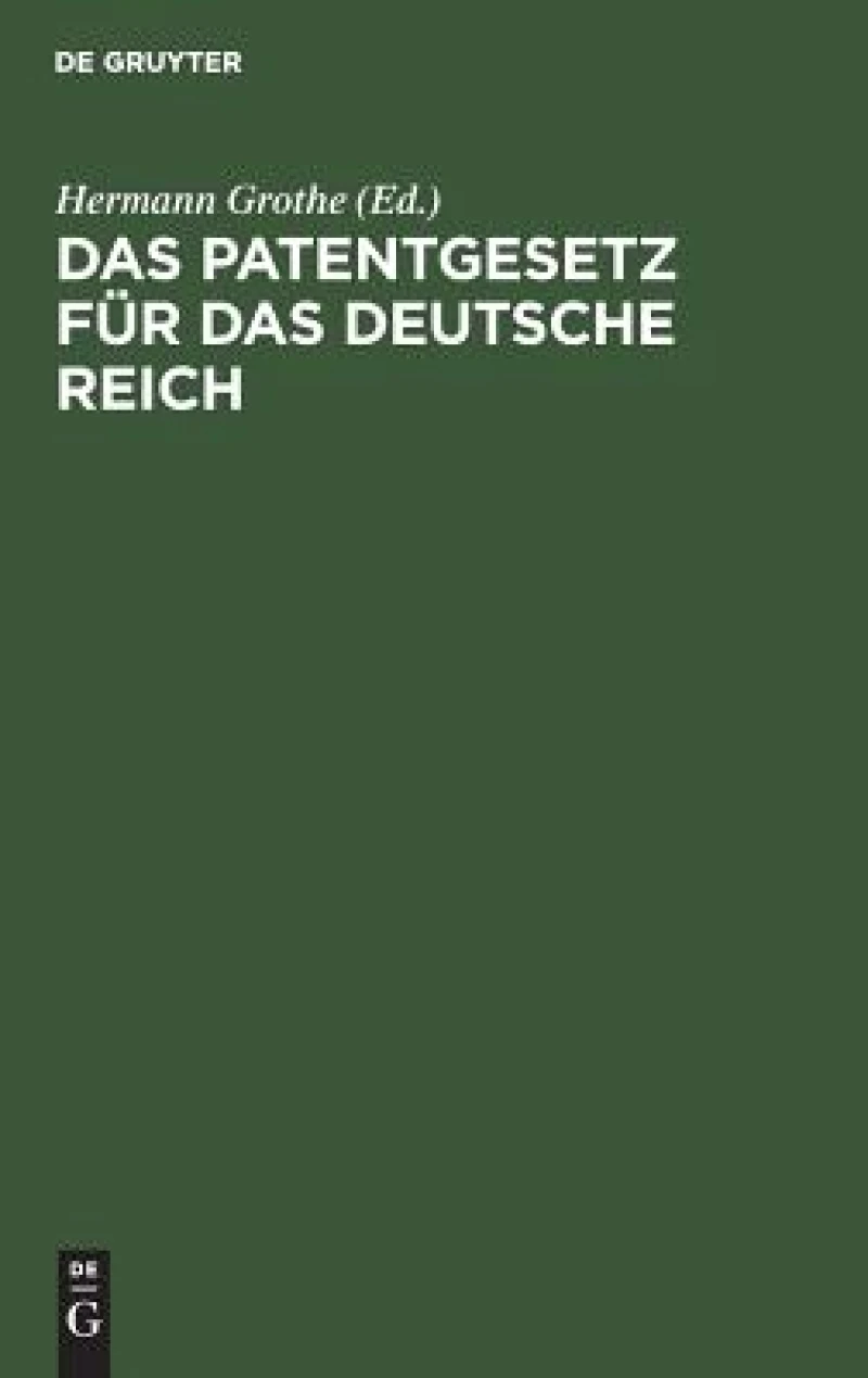 Patentgesetz für das Deutsche Reich