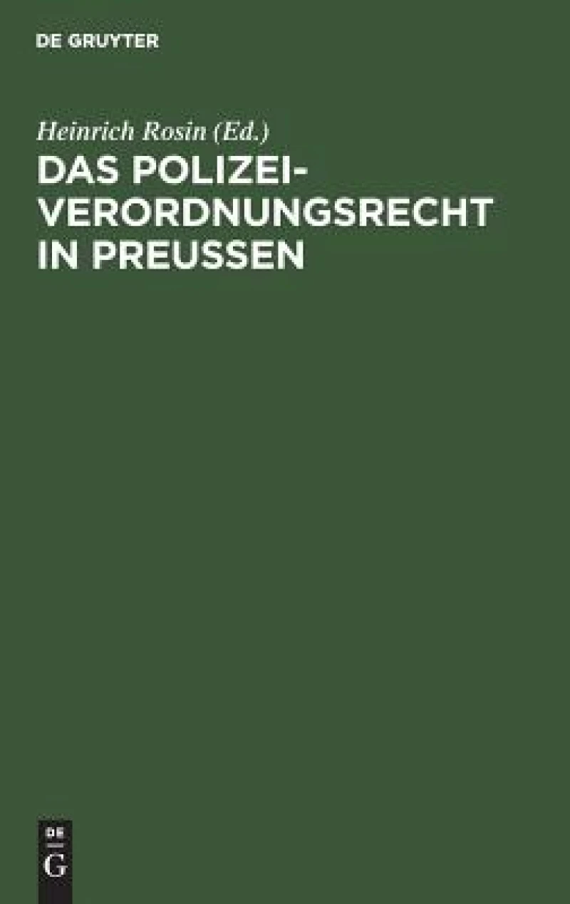 Polizeiverordnungsrecht in Preußen