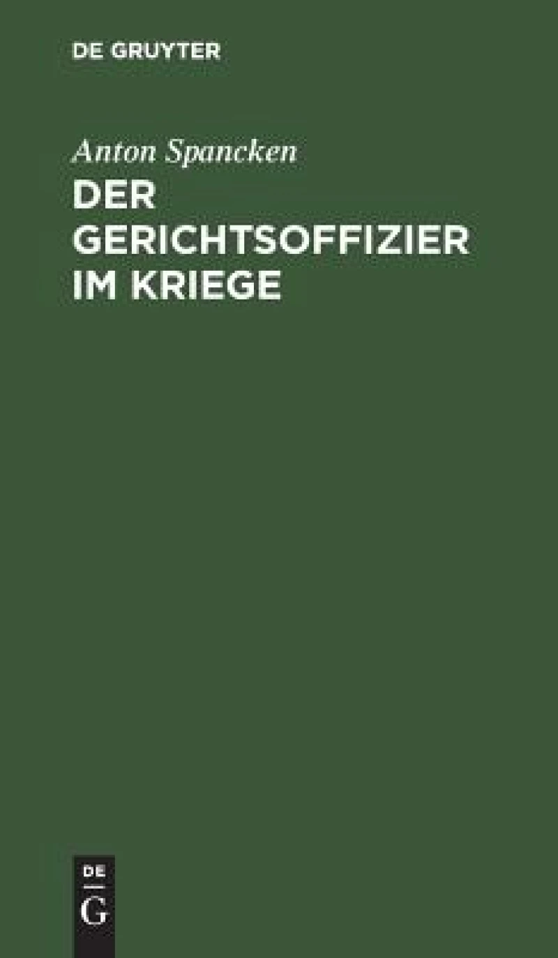 Gerichtsoffizier im Kriege