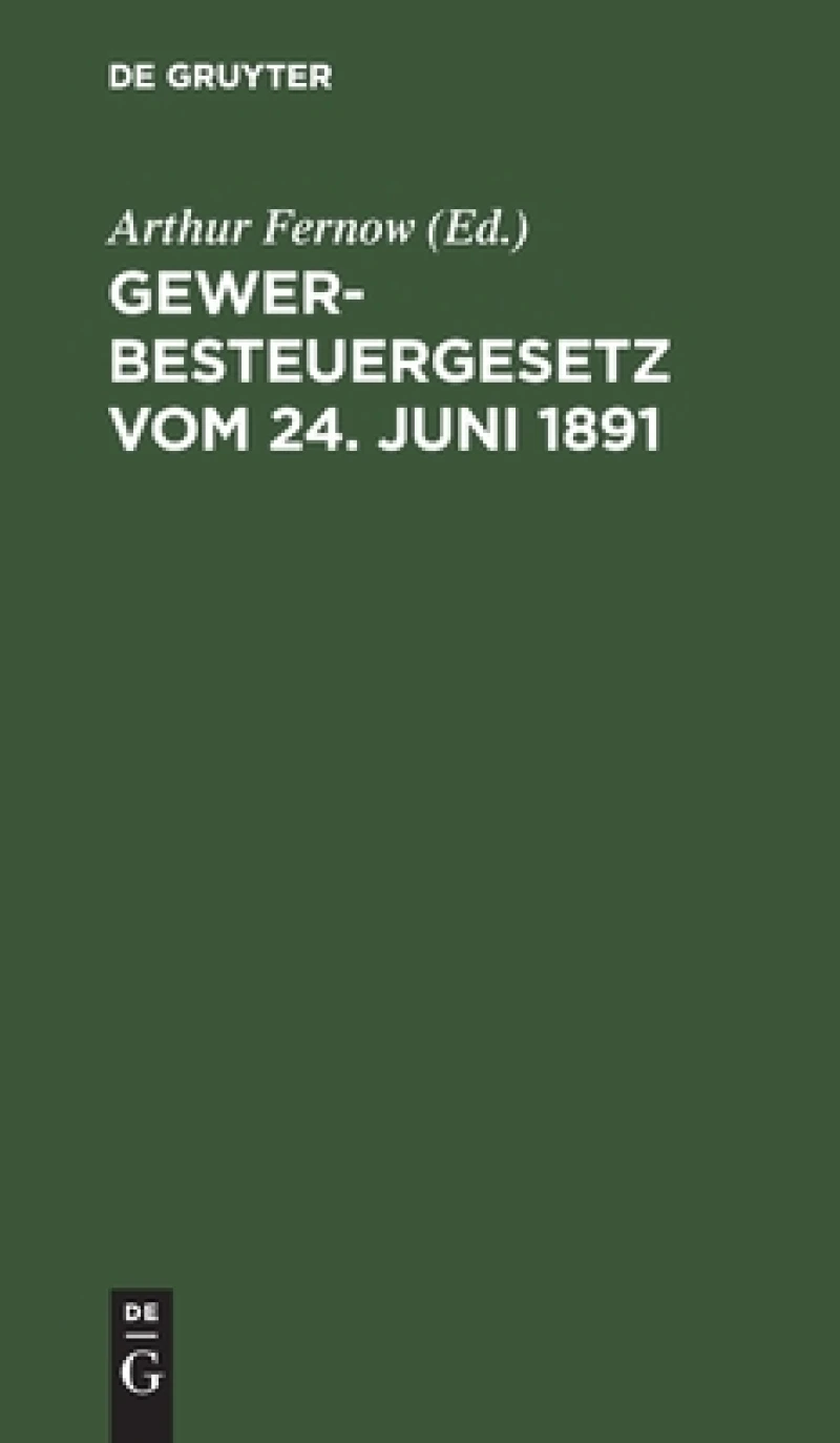 Gewerbesteuergesetz vom 24. Juni 1891